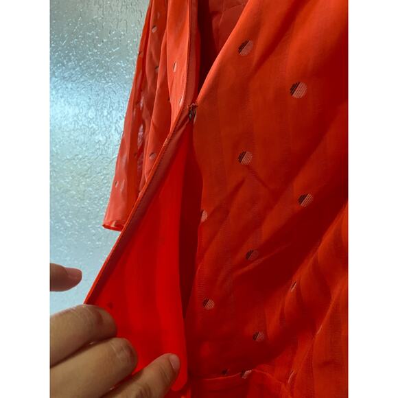 Cupcakes & Cashmere Women's Red Midi Wrap Dress Small Party Datenight flirty - Picture 6 of 10